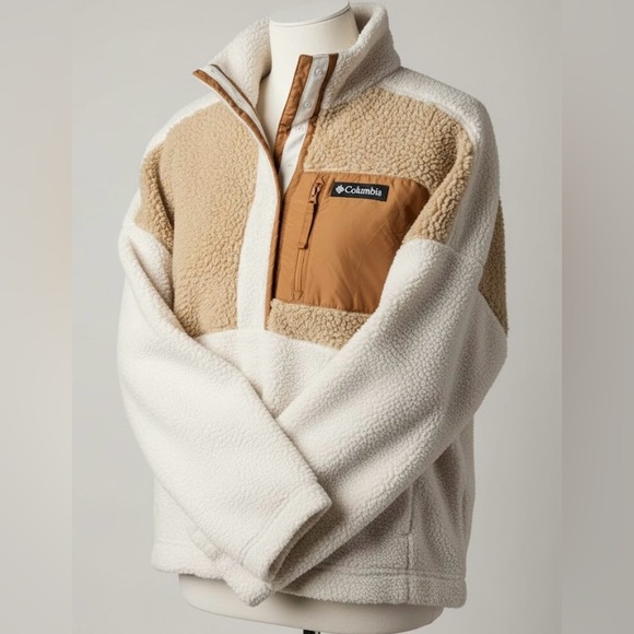 Columbia Cropped Quarter Zip Sherpa Fleece Jacket - Picture 5 of 5